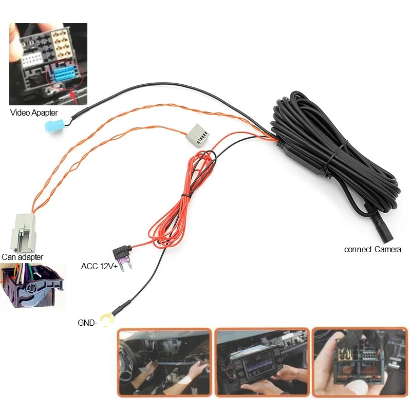 GreenYi RCD330 Автомобільна ручка багажника Камера заднього виду для VW Passat Polo Golf Tiguan Jetta MIB Підтримка рульового колеса Траєкторія лінії - Зображення 3