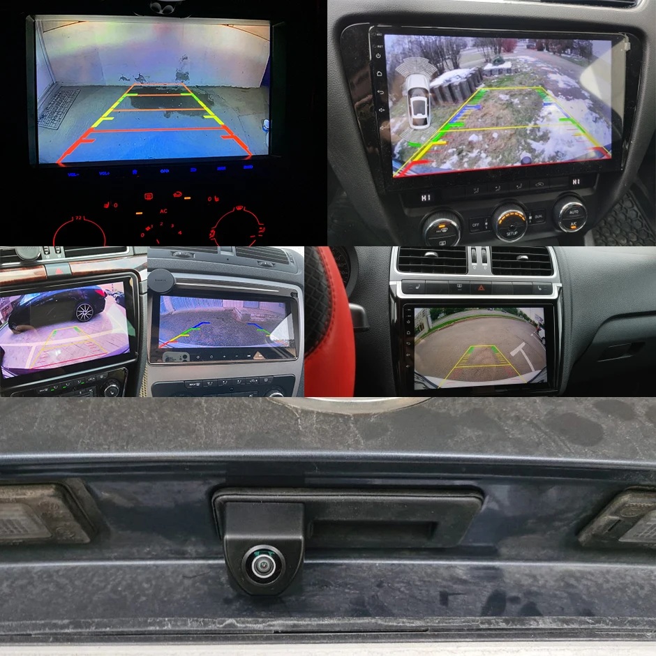 Камера заднього виду GreenYi 170° 1080P для автомобіля VW Skoda Octavia A5 A7 3 Superb Rapid Yeti Fabia 2 Roomster Audi A1 A3 A4 - Зображення 4