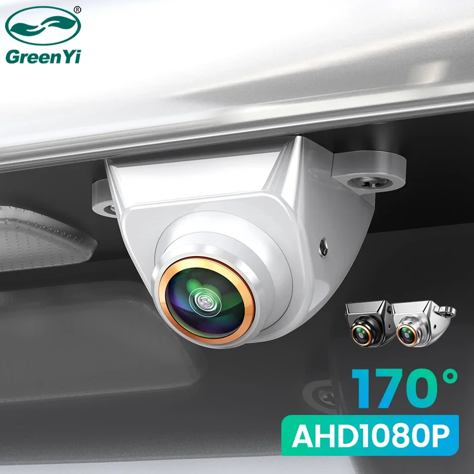Автомобільна камера заднього виду GreenYi AHD 1080P 170° з золотим об'єктивом «риб'яче око», Full HD та функцією нічного бачення