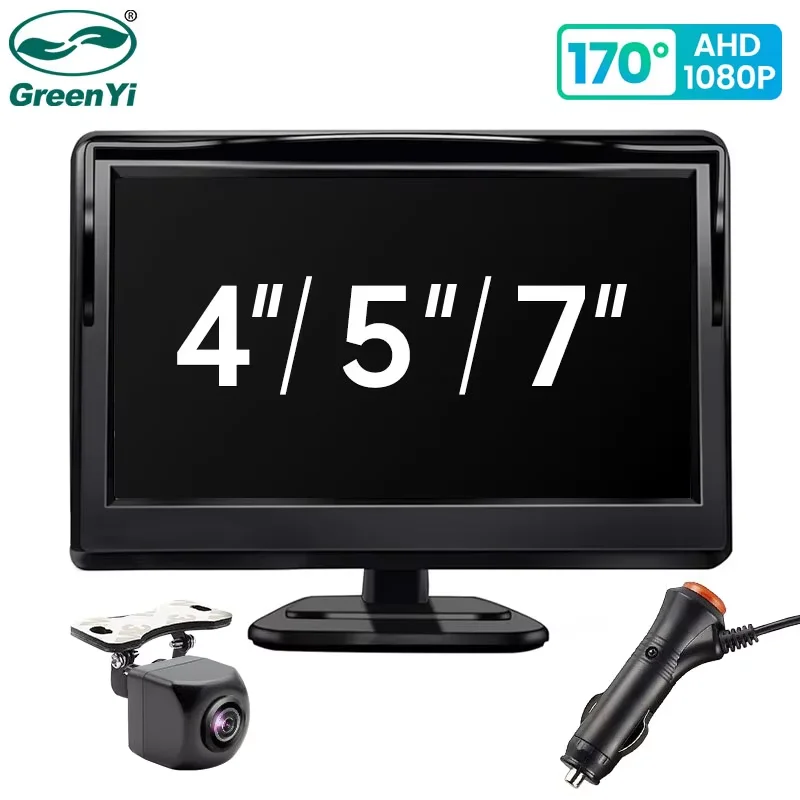 GreenYi 4,3/5/7 дюймів AHD IPS монітор 1080P нічного бачення автомобільна камера заднього виду 170° камера заднього виду нічне бачення водонепроникний